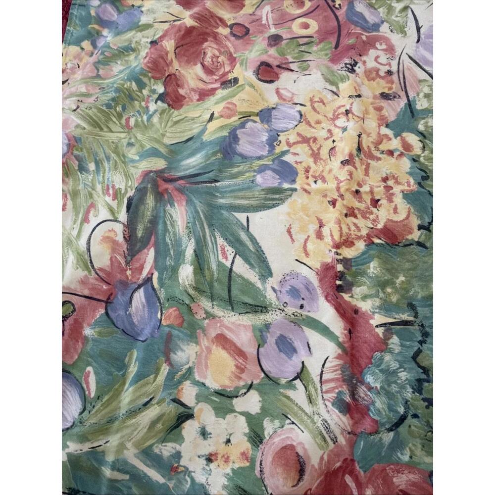 Vtg Table Runner Pastel Floral Monet Style Farmhouse Spring Summer 29x52” - Picture 5 of 9